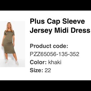 BooHoo Jersey Midi Dress